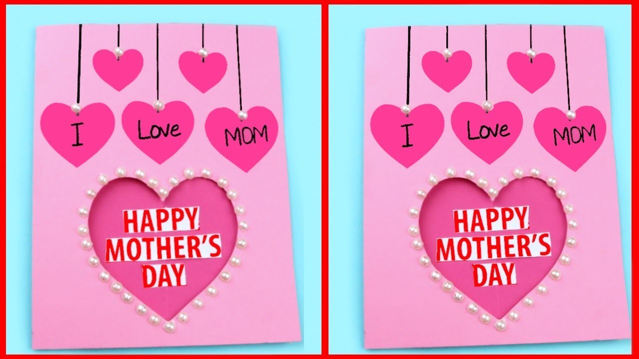 DIY Mother's Day card. Mother's Day card making. handmade card for Mom.Birthday Cards