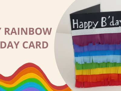 DIY RAINBOW B'DAY CARD | GREETING CARDS | KIDS CRAFT