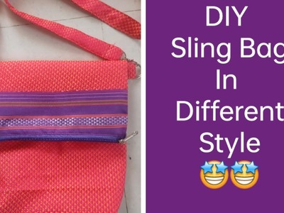 DIY Sling Bag | Sling Bag Making | Khan Bag Making #crossbodybag #bagmaking @Sew With Madhavi