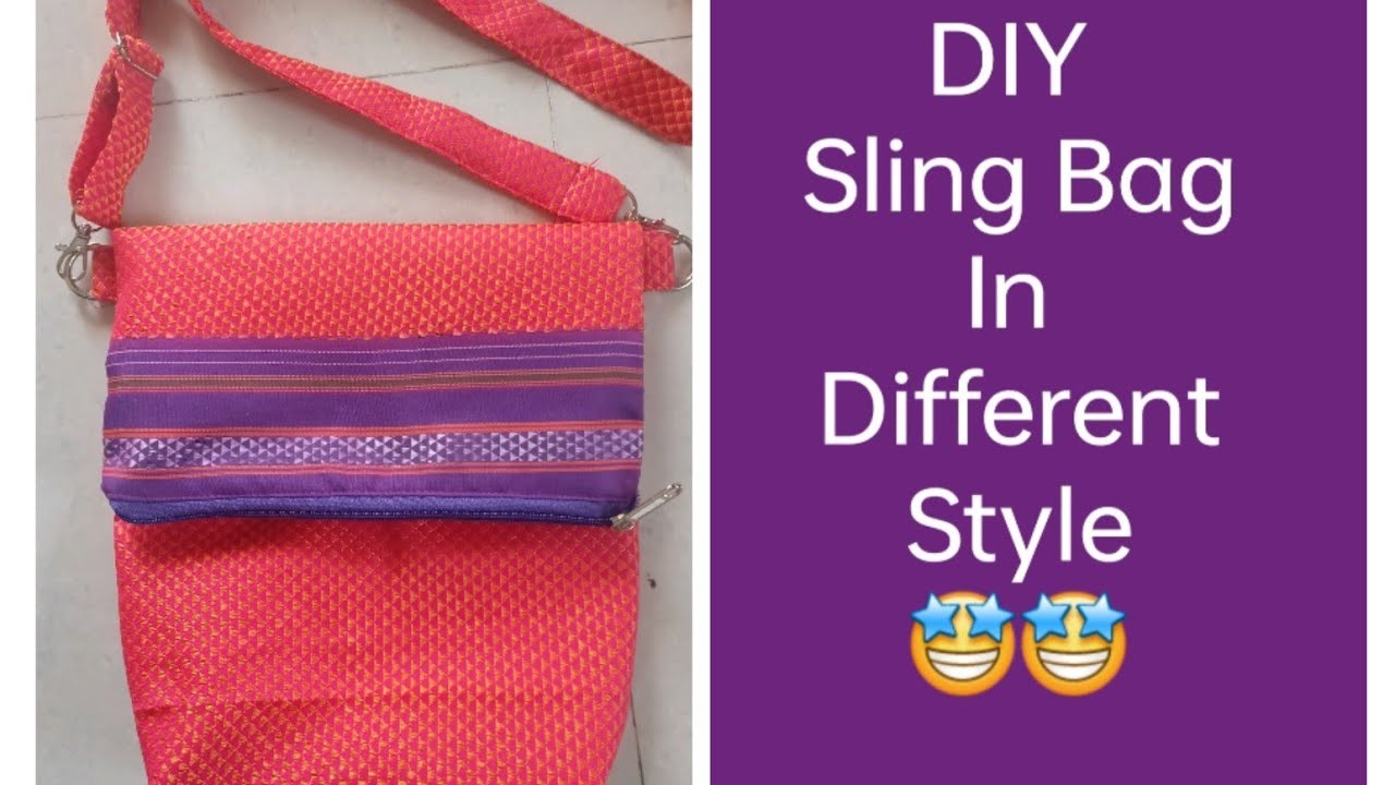 DIY Sling Bag | Sling Bag Making | Khan Bag Making #crossbodybag #bagmaking @Sew With Madhavi