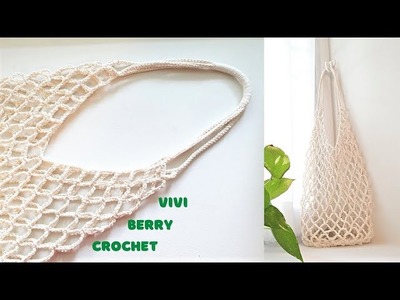 ????Easy DIY Crochet Bag | Net Bag Crochet Tutorial | Let's go to the beach ???? | ViVi Berry Crochet