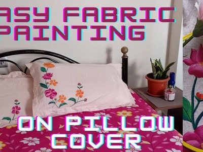 Easy fabric painting design on pillow cover| home decor idea |