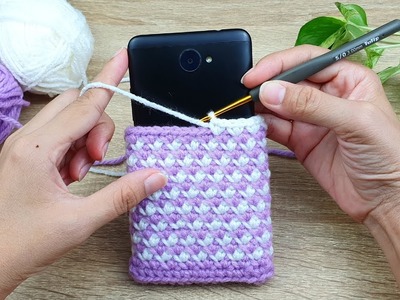 How to Crochet Phone Bag | Crochet Phone Cover | Crochet Phone Case | DIY Yarn Studio