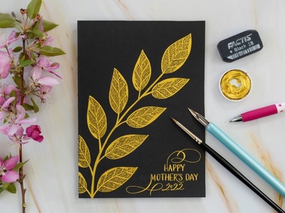 How to Make a "Filigree Leaves" DIY Mother's Day Card