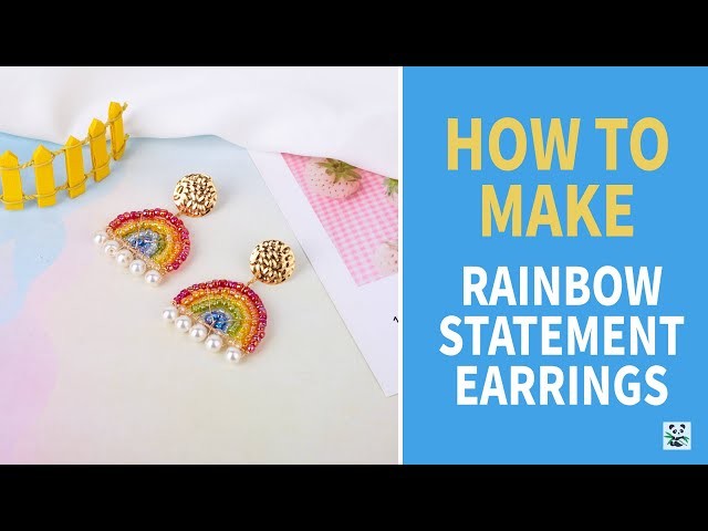 How to Make Beaded Rainbow Statement Earrings | Pandahall DIY Tutorial