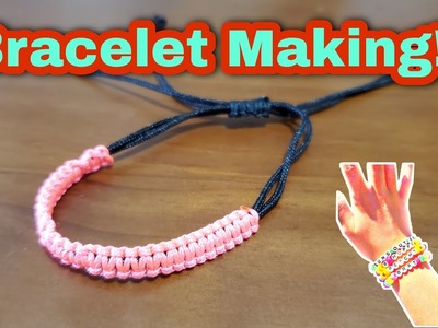 How to Make Easy DIY Friendship Bracelet | Paracord String Bracelet Macrame Knot Shamballa Bracelet