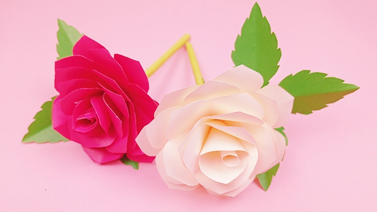 How to Make Paper Rose Flower, Paper Rose, DIY Paper Rose Flower