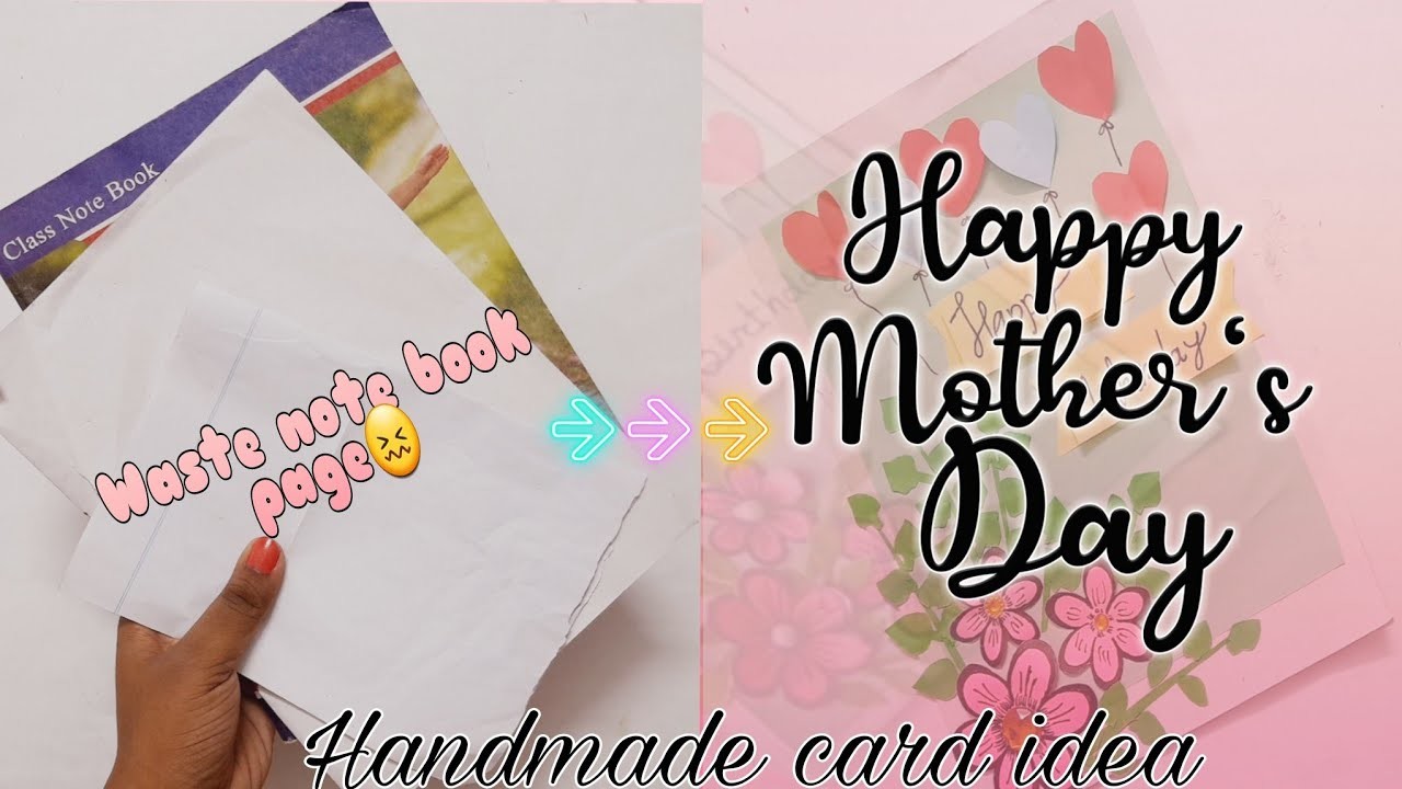 Notebook paper card making.Mother's day card idea.paper gift| #papercraft #diy#motherdaycard#card