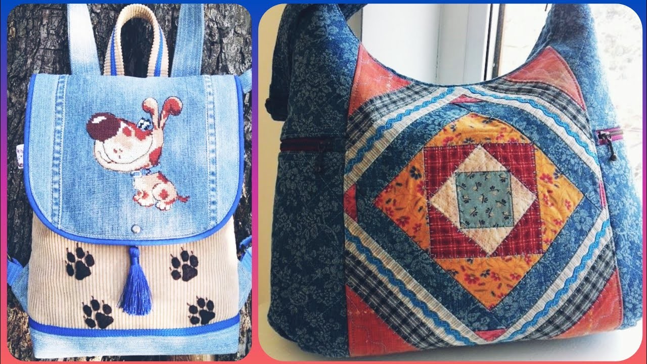 Recycle jeans handbag shoulder bag and handmade  collection????????