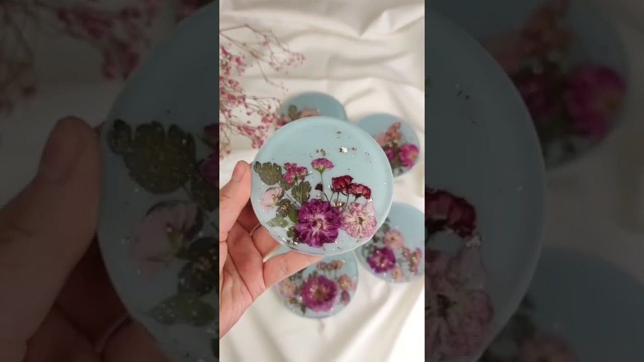 Rosy Garden Resin Coasters ???? | Resin Art Business ????