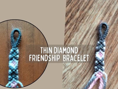 Simple Pastel Cute Thin Diamond Dot Line Macrame Friendship Bracelet Tutorial