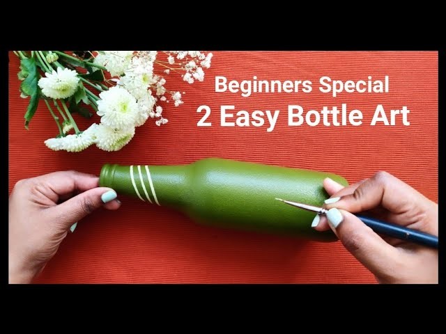 Two Easy & Beautiful Bottle Art For Beginners | DIY Bottle Art Painting