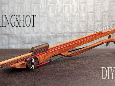 Unique "double roller" slingshot crossbow | Wooden DIY
