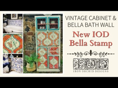 Vintage Cabinet Furniture Art: With NEW IOD Bella Stamp