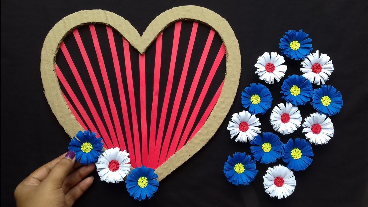 2 Unique And Beautiful Paper Flower Wall Hanging Ideas | Wall Hanging Ideas | Paper Crafts
