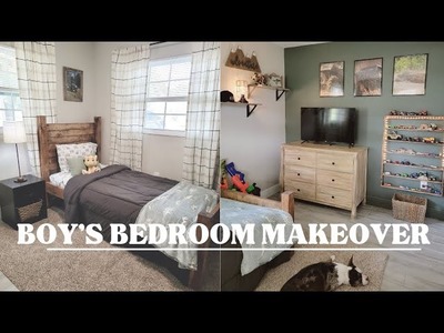 DIY boys bedroom makeover!  Bedroom transformation | DIY home projects | Budget friendly diys