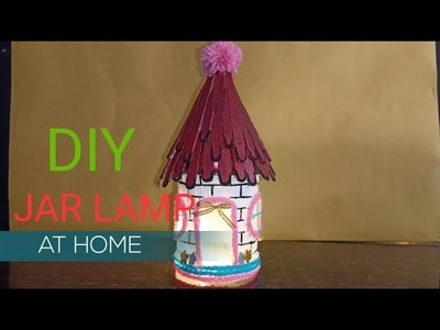 DIY jar lamp for home decor | diy craft | easy home decor ideas simple art and craft #diyjarlamp
