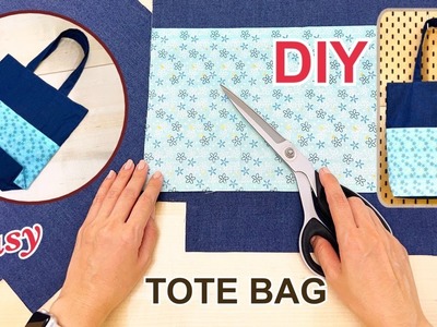 Easy Diy Tote Bag With Inside Pocket Sewing Tutorial | How to Make Shopping Bag Easy To Make At Home