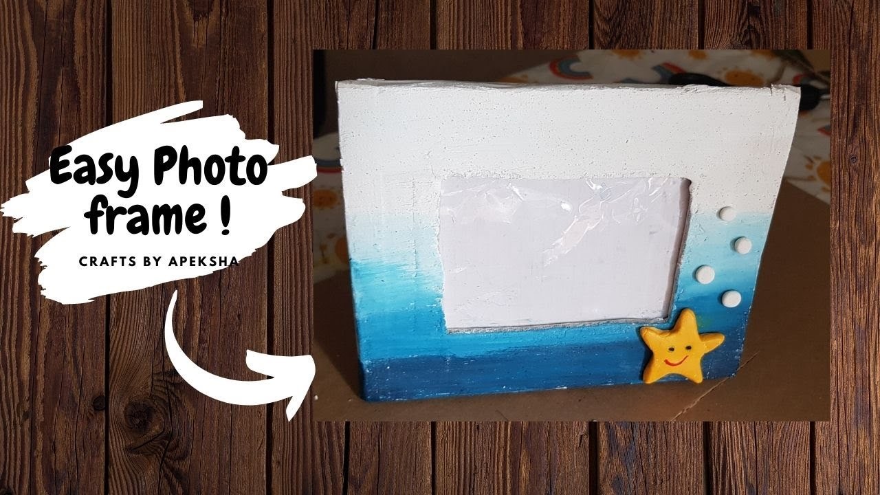 EASY Photo frame diy idea #cardboardcrafts #diy #wallputtyraft ZERO budget frame decor idea.