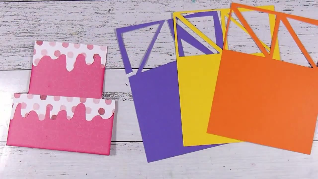 EASY Shaped Birthday Cards - Scissors and Paper!! NO DIES!
