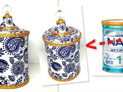 Great Tin Can Decoration Idea: Decoupage Tin Can