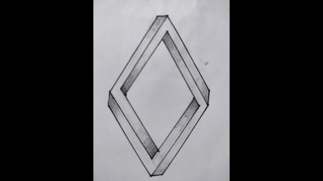 How to draw 3d dimensional Rhombus