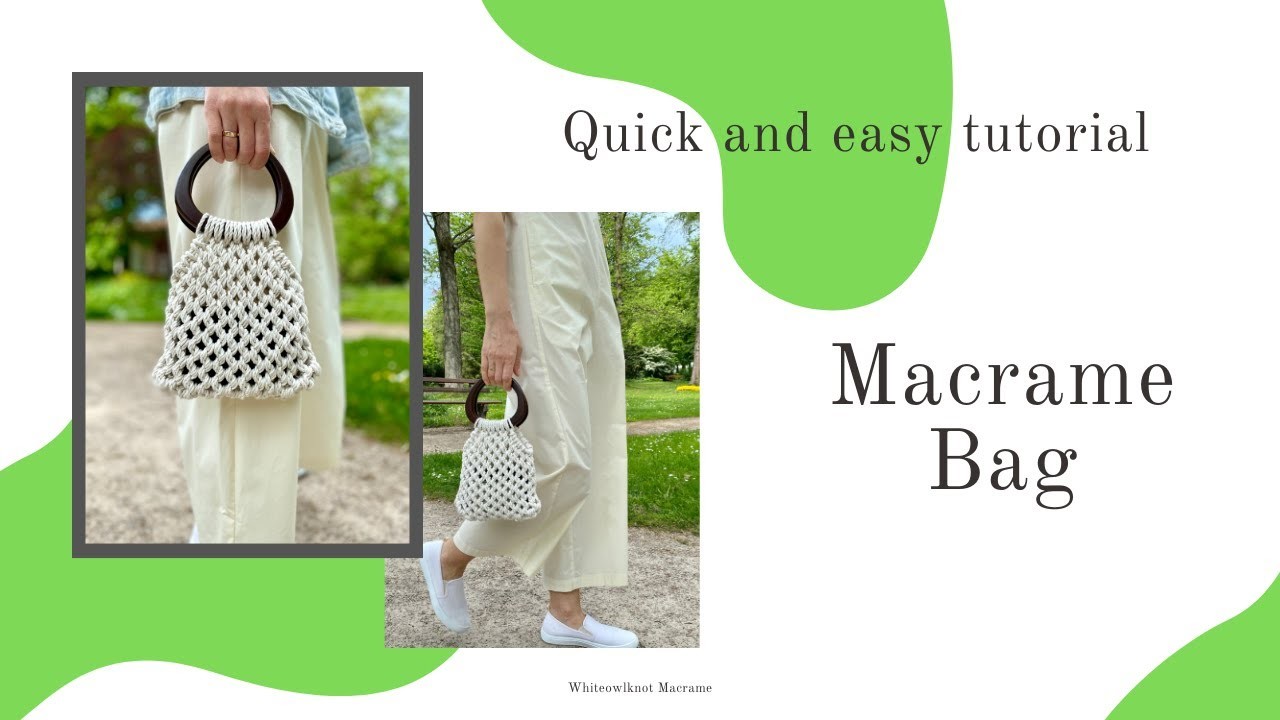 Macrame Bag DIY Tutorial. Macrame Pattern. Quick and easy for beginners