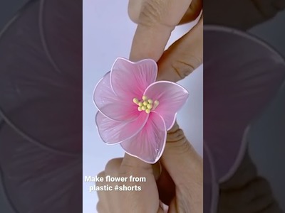 Make flower from plastic bag #shorts #diy