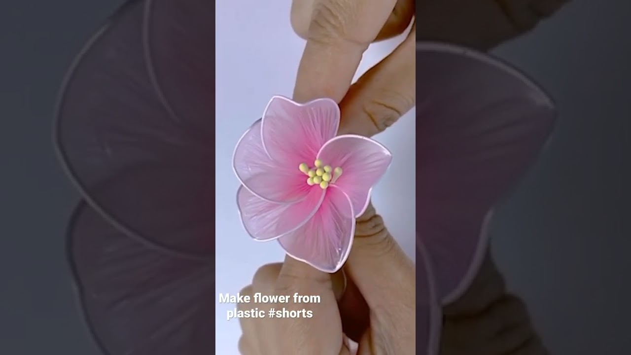 Make flower from plastic bag #shorts #diy