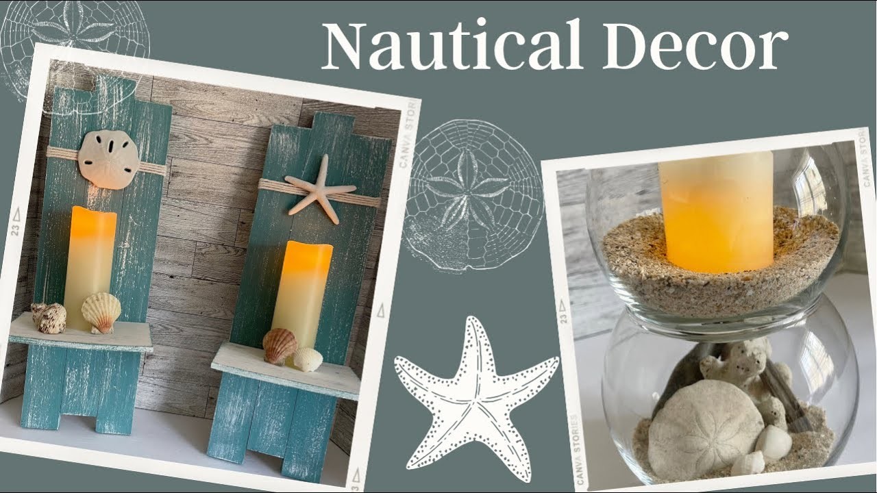 Nautical Decor | Dollar Tree DIY’s | Nautical Shelf | Coastal Decor | Shell Decor