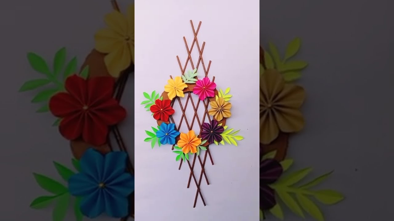 Paper Wall Hanging Decorations || Paper Flowers || DIY Simple Craft Ideas