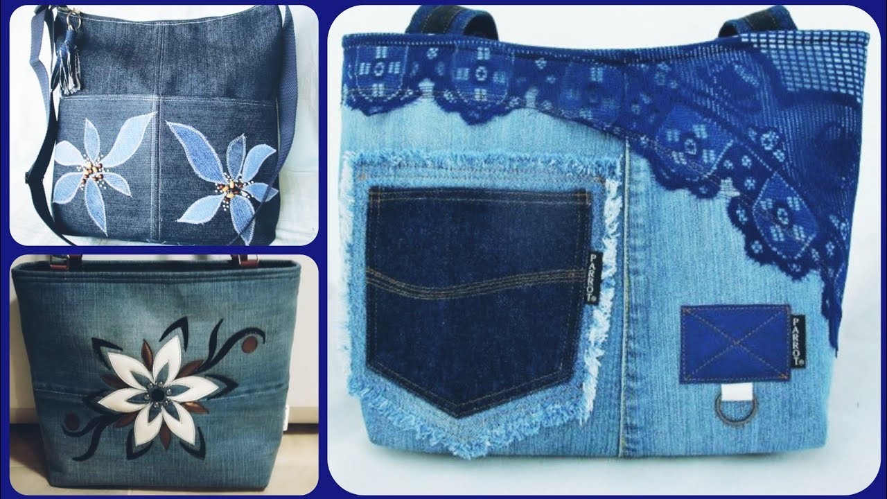 Very stylish handmade recycle jeans and bag latest casual collection????????????