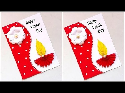 Vesak card design. Happy Vesak day card ideas 2022. How to make vesak card