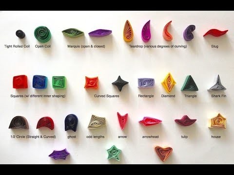 15 paper quilling shapes | learn the quilling shapes !