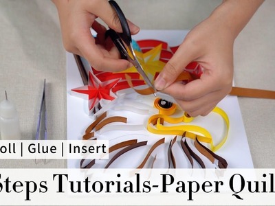 4 Steps to Make Paper Quiiling | Easy operations for beginners | Uniquilling