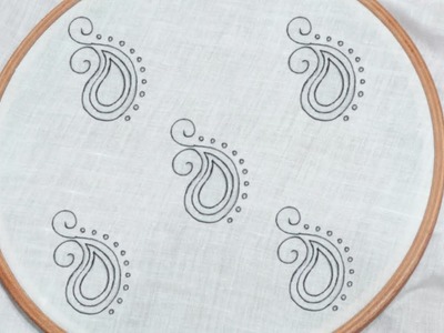 All Over Paisley Embroidery Design for Dress (Hand Embroidery Work)