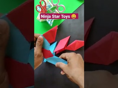 DIY Easy Ninja Paper Star Toys | how to make origami ninja toys #sacraft #shorts #papercraft #diy