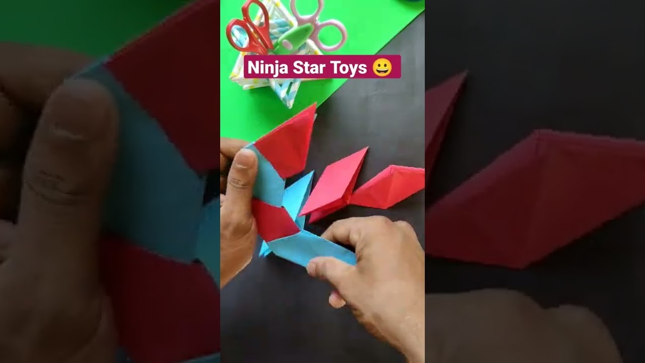 DIY Easy Ninja Paper Star Toys | how to make origami ninja toys #sacraft #shorts #papercraft #diy
