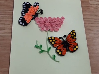 DIY HomeMade!!  Make butterflies card  from paper !! Step-By-Step  *Art quilling *DIY HomeMade