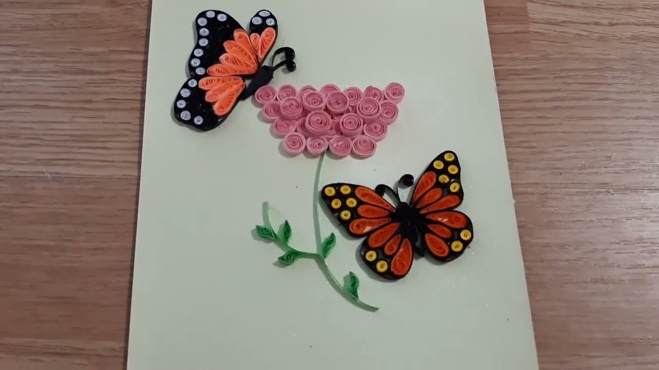 DIY HomeMade!!  Make butterflies card  from paper !! Step-By-Step  *Art quilling *DIY HomeMade