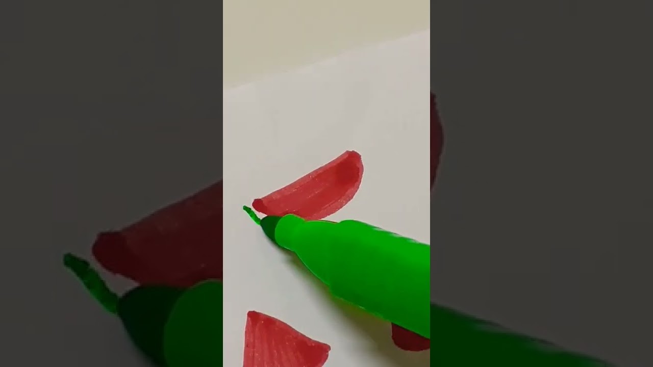 Easy doodle tutorial | How to draw Watermelon #shorts #viral #tiktok #satisfying #art #cute #drawing