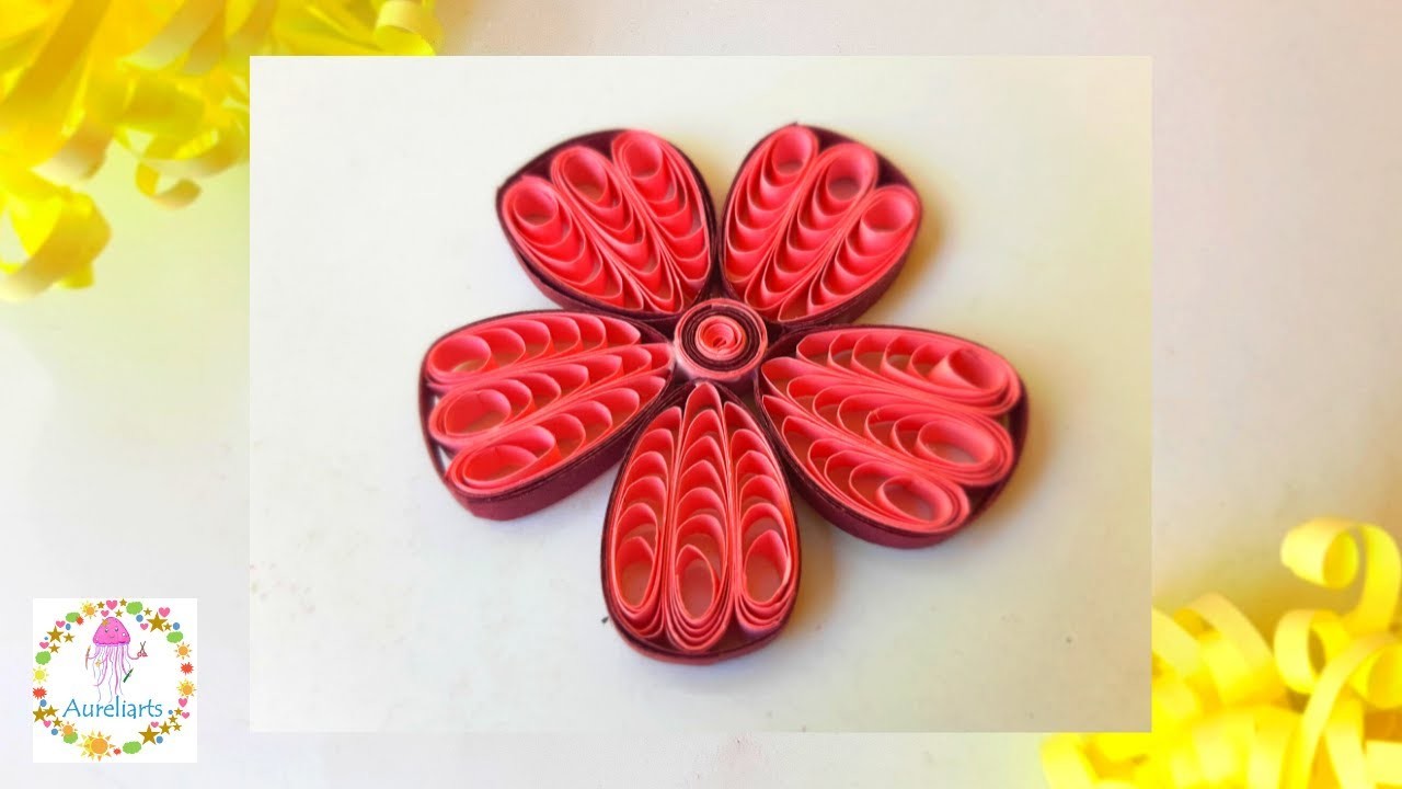 How to Make a Paper Quilling Flower using a Comb | DIY Easy Paper Quilling Flower Tutorial