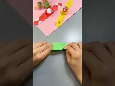 How to make paper wristwatch ❤️ #shorts