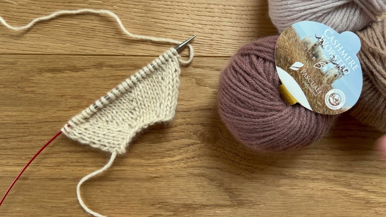 Knitting Tutorial | Cast on a Stitch to Increase. Masche aufschlingen als Zunahme