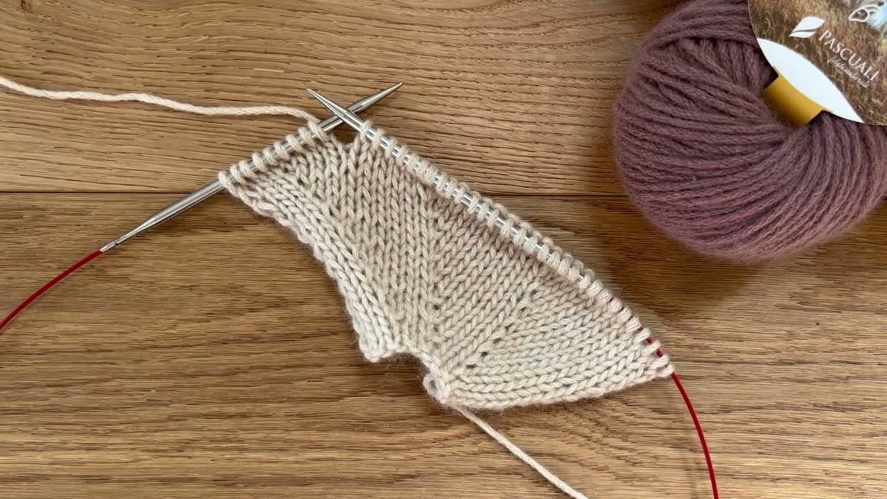 Knitting Tutorial | Increase: Right Leaning Yarn Over. Maschen zunehmen mit Umschlag rechts