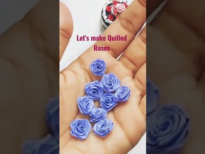 Quilled Roses | Janet's Craftz | Paper Crafts #shorts