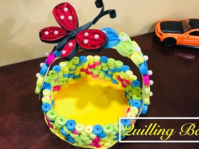 Quilling Basket|How To Make Paper Quilling Basket|Paper Quilling Basket