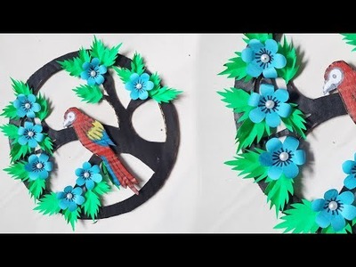 Awesome Paper flowers Wall decor with Birds | DIY Home Decoration | Paper Craft Ideas