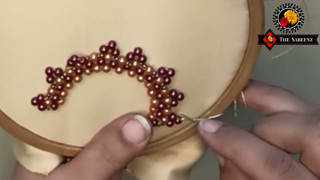 Beads work-how to make and arrangement pearl lace for neck.