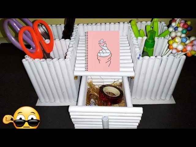 Diy Desktop Organizer Using Waste Paper | Recycle Waste Paper | Desk Organizer | Paper Crafts